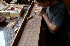 Bechstein Tastenklappe Palisander restaurieren